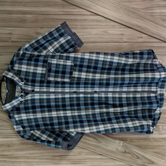 i Jeans by Buffalo Men's Short Sleeve Button Down Shirt Size Large - Micco - Picture 1 of 7
